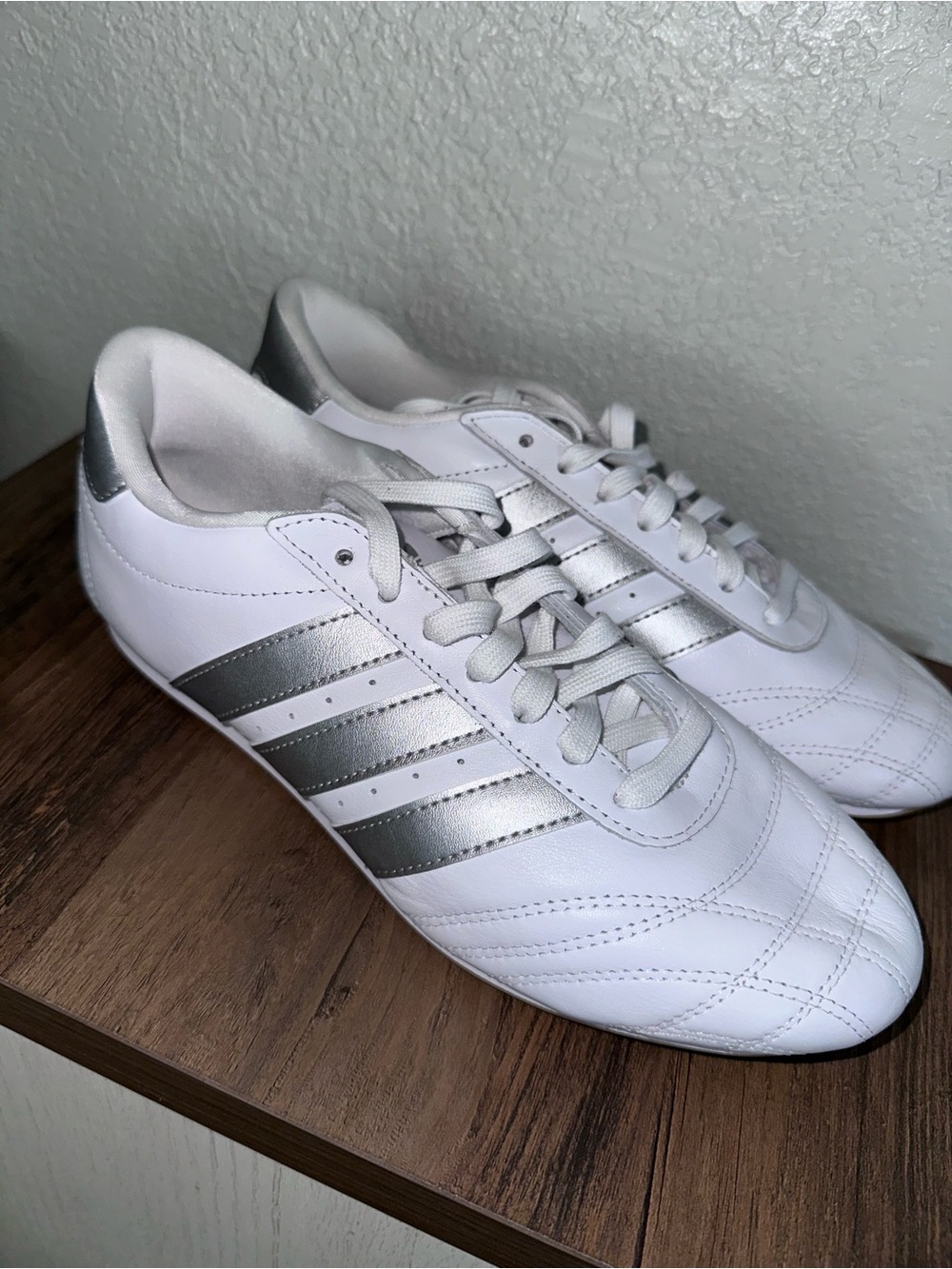 Adidas Women’s Taekwondo Lace Sneaker in cloud white/silver